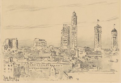 New York Sky Line, Light Buildings by Frederick Childe Hassam