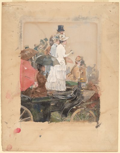 Spectators at the Grand Prix by Frederick Childe Hassam