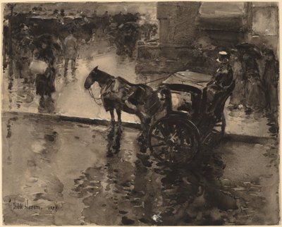 The Up-Tide on the Avenue, probably 1890 by Frederick Childe Hassam