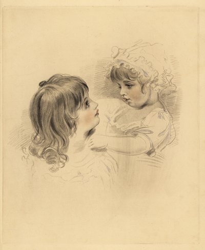 Portrait of Two Children by Frederick Christian Lewis