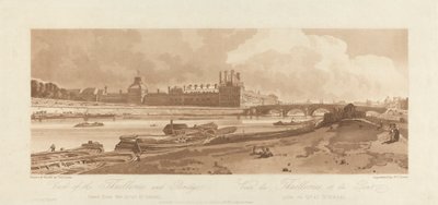The Emanuel Volume: Plate 1 from Views in Paris; View of the Tuileries and Bridge, Taken from the Quai d