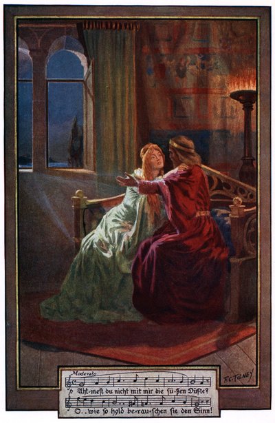 The Knight tries to Allay the Doubts of Elsa, illustration from 