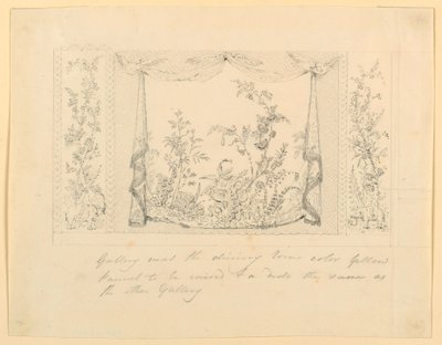 The Royal Pavilion, Brighton, Blue (South) Drawing Room, Proposed Wall Decoration, ca. 1820 by Frederick Crace