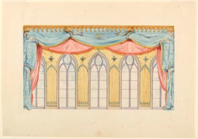 Window Decoration, Probably for the East Wall of the Music Room, Royal Pavilion, Brighton, 1820 by Frederick Crace