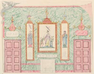 Wall Elevation, probably for the Banqueting Room, Royal Pavilion, Brighton by Frederick Crace