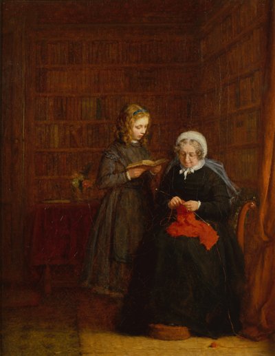 Portrait of Mrs Hearne and her Grand-niece Fanny Sowman by Frederick Daniel Hardy