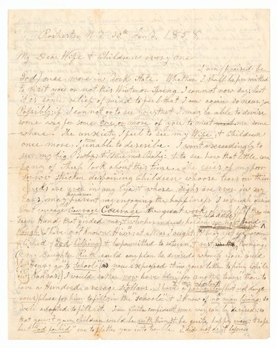 Letter written by John Brown and Frederick Douglass to Brown