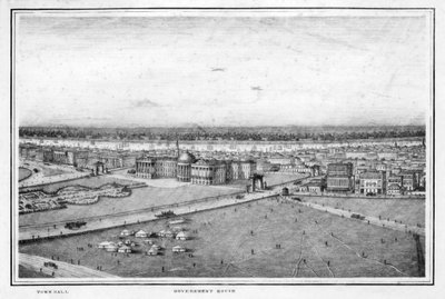 The Government House and Town Hall, Calcutta, India, c. 1840s by Frederick Fiebig