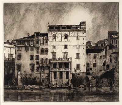 Old Houses on the Tiber by Frederick G. Hall