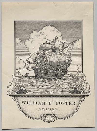 Bookplate: William B. Foster by Frederick Garrison Hall