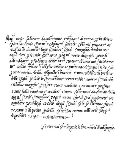 Letter by Michelangelo Buonarroti by Frederick George Netherclift