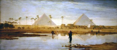 The Ford to the Village Near the Pyramids by Frederick Goodall