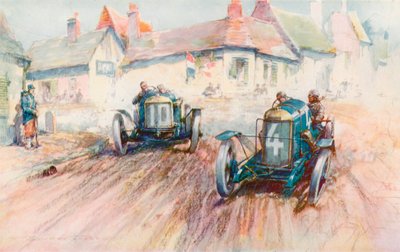 Bablot driving the 3-litre Delage No 10 chasing Boillot