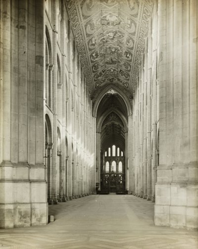 Ely Cathedral: Nave from Porch Door by Frederick H. Evans