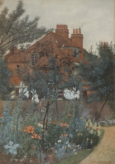 View of a Garden in Bedford Park by Frederick Hamilton Jackson