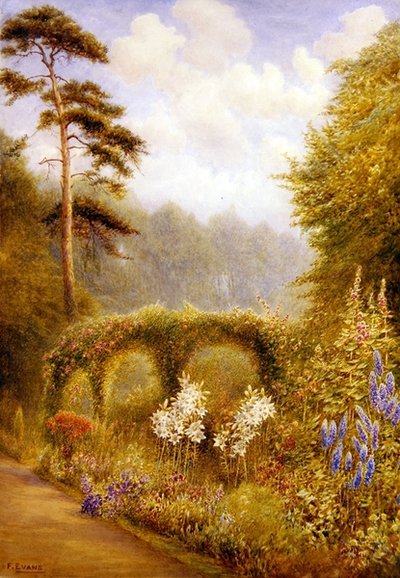 Lilies and Delphiniums, Golden Hill Park, London by Frederick Henry Evans
