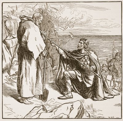 Egfrid Entreating St. Cuthbert, illustration from 