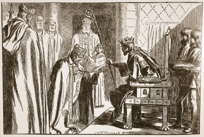 Investiture of a Saxon Bishop, Illustration from 