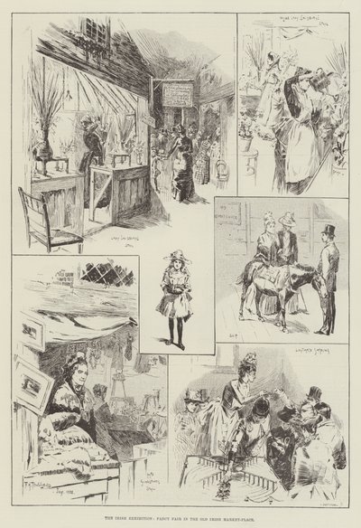 The Irish Exhibition, Fancy Fair in the Old Irish Market-Place by Frederick Henry Townsend