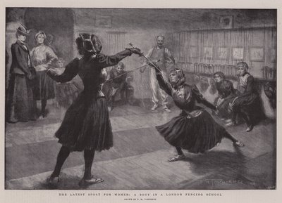 The Latest Sport for Women, a Bout in a London Fencing School by Frederick Henry Townsend