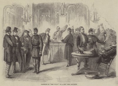 Drinking to The Union! in a New York Bar-Room by Frederick John Skill