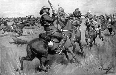 Battle of Blood River, 2nd Boer War by Frederick Judd Waugh