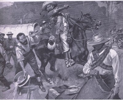 Boer Treatment of Peace Envoys: The Flogging of Margendaal, from After Pretoria: The Guerilla War by Frederick Judd Waugh