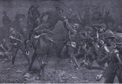Major Boole-Smith Tackles De Wet, from After Pretoria: The Guerilla War by Frederick Judd Waugh