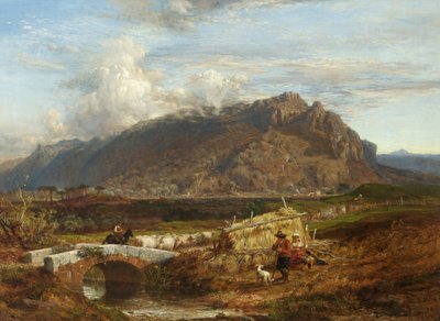 Monte Soracte in Roman Campagna by Frederick Lee Bridell
