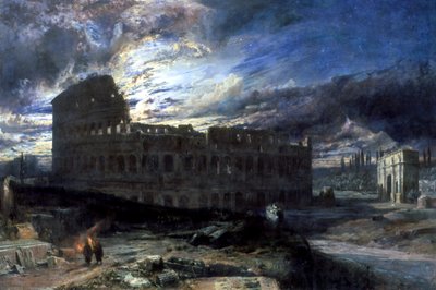 The Coliseum at Rome by Moonlight by Frederick Lee Bridell
