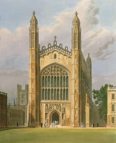 Cambridge: Kings College from History of Cambridge, Vol.1 by Frederick Mackenzie
