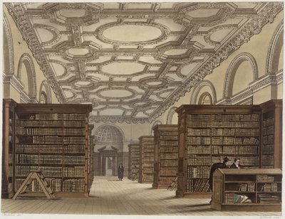 Interior of the Public Library, Cambridge, from 
