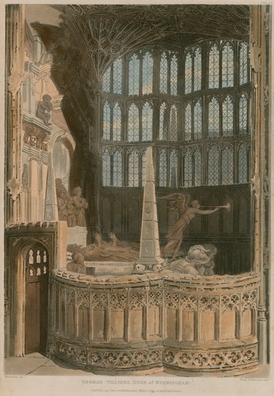 Memorial to George Villiers, Duke of Buckingham, Westminster Abbey, London by Frederick Mackenzie