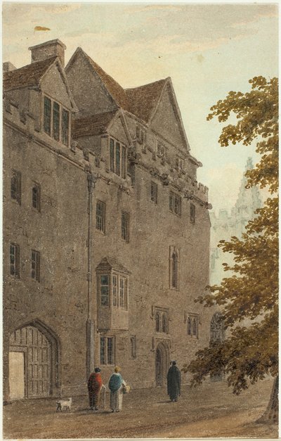 Old Magdalen Hall from the Gravel Walk Burnt Down A.D. by Frederick Mackenzie