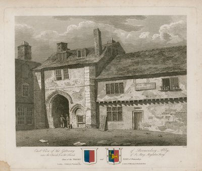 Gateway of Bermondsey Abbey by Frederick Nash