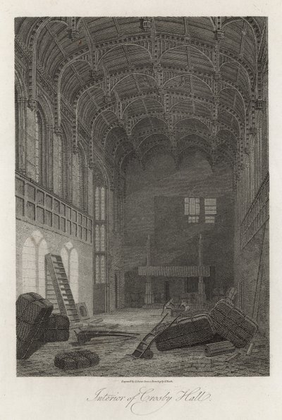 Interior of Crosby Hall by Frederick Nash