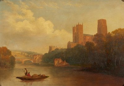 Durham from the River by Frederick Richard (manner of) Lee