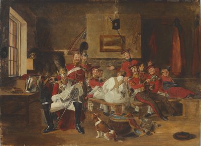 2nd Life Guards, Guard Room, 1828 circa by Frederick Richard Pickersgill
