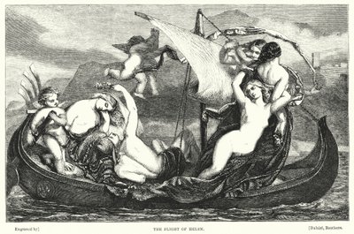 The Flight of Helen (engraving) by Frederick Richard Pickersgill