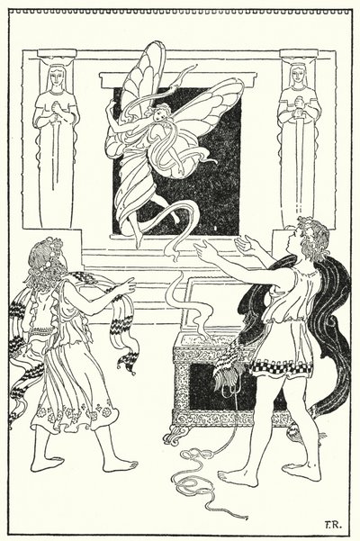 The children again lifted the lid, and out flew a sunny and smiling little personage by Frederick Richardson