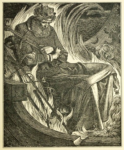 Death of King Warwulf by Frederick Sandys