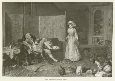 Peg Woffington and Rich by Frederick Smallfield