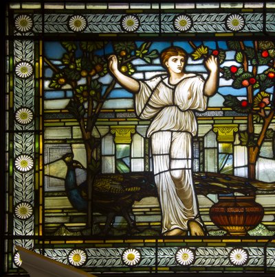 London, Thomas Goode Showroom, South Audley Street, GE Cooke, attributed Frederick Vincent Hart, Classical Maidens In A Garden by Frederick Vincent Hart