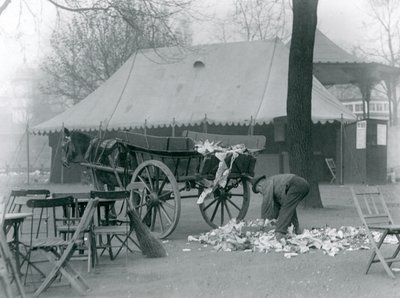 Clearing Up After a Bank Holiday at London Zoo in 1924 by Frederick William Bond