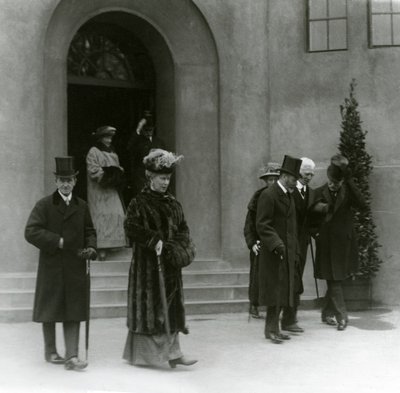 King George V and Queen Mary at the London Zoo Aquarium by Frederick William Bond
