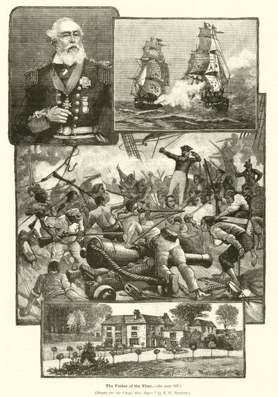 Father Of The Fleet, Admiral Sir Provo Wallis by Frederick William Burton