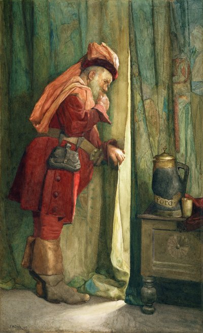 Falstaff "I will esconce me behind the Arras" by Frederick William Davis