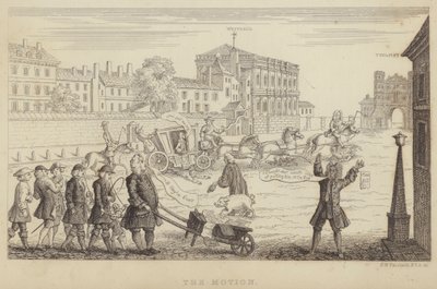 The Motion: satire on the attempts in Parliament to unseat Sir Robert Walpole as Prime Minister in 1741 by Frederick William Fairholt