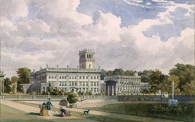 A View of the House and Gardens at Trentham, Staffs by Frederick William Hulme