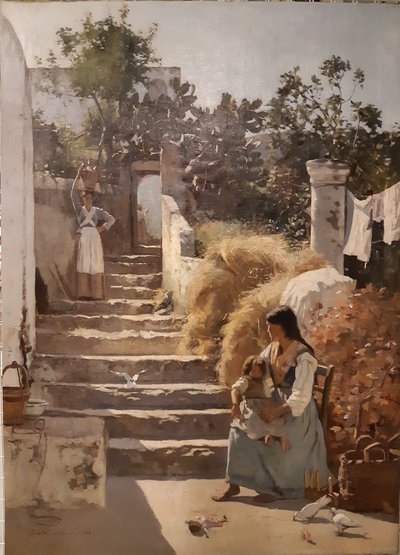 A Scene in Capri by Frederick William Jackson